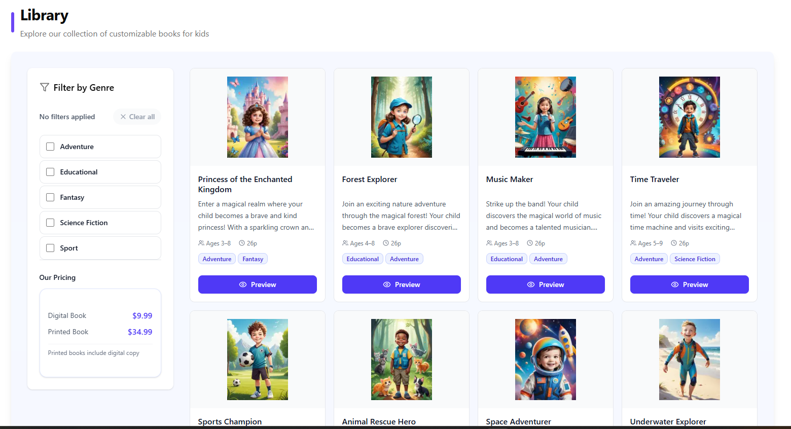 Library page